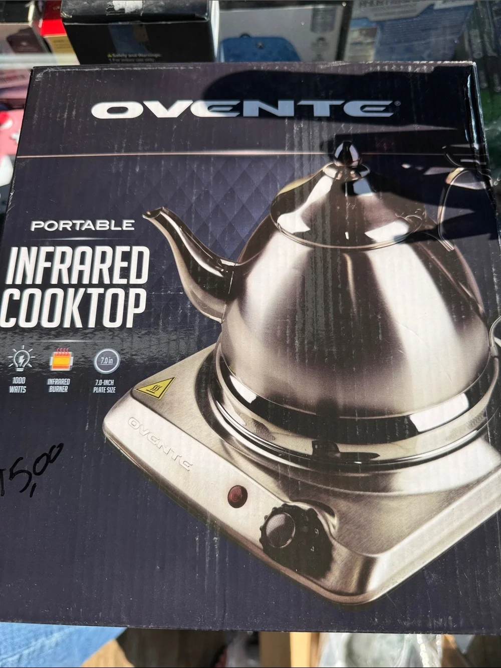 Ovente Portable Infrared Cooktop - Stainless Steel